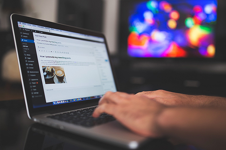 WordPress auf Notebook