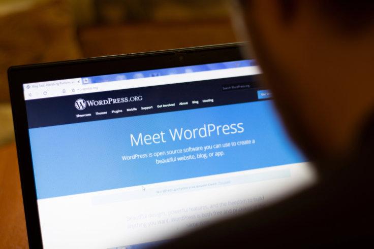 Die WordPress-Website auf einem Notebook