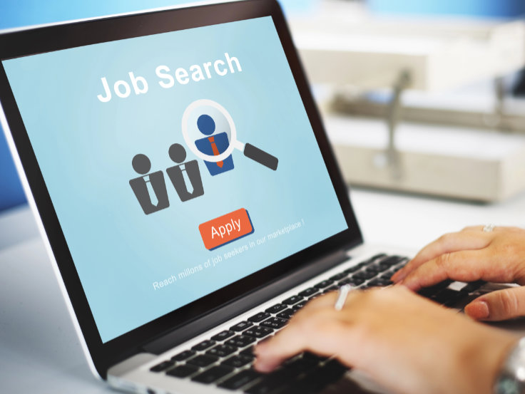 Jobsuche auf Notebook
