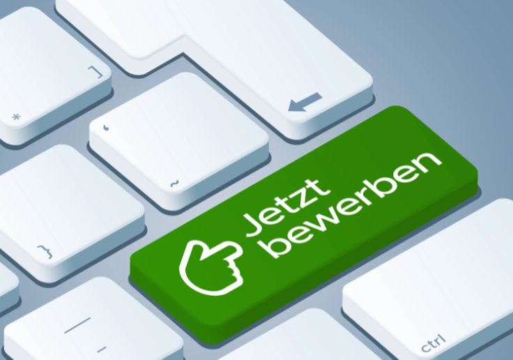 Tastatur mit Button 'Jetzt bewerben'